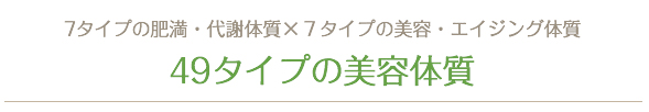 49タイプの美容体質